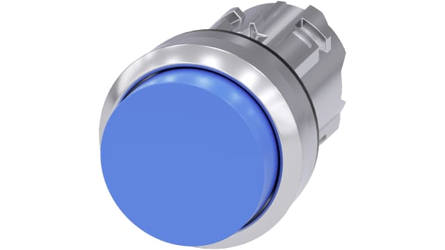 Siemens SIRIUS ACT Series Blue Momentary Push Button Switch, 22 mm Cutout, IP67, IP66, IP69K | 3SU1050-0BB50-0AA0