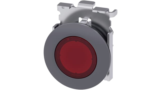 Siemens SIRIUS ACT Series Red Momentary Push Button Switch, 30 mm Cutout, IP69K, IP66, IP67 | 3SU1061-0JB20-0AA0