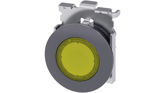 Siemens SIRIUS ACT Series Yellow Momentary Push Button Switch, 30 mm Cutout, IP69K, IP67, IP66 | 3SU1061-0JB30-0AA0