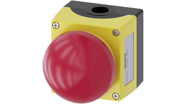 Siemens SIRIUS ACT 3SU18 Series Pull Release Emergency Stop Push Button, Panel Mount, 22mm Cutout, 1 NO + 1 NC | 3SU1851-2NG00-2AA2