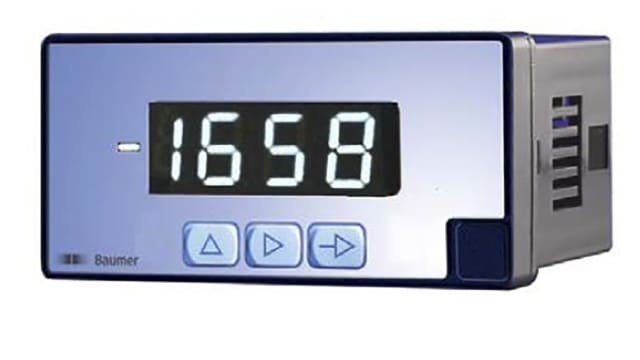 Baumer PA406 LED Multi-Function Panel Meters for AC Current,  45 mm  x 93 mm | PA406.0F8AX01