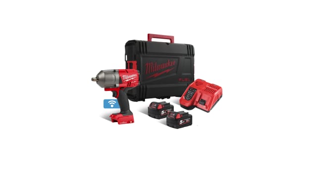 Milwaukee M18ONEFHIWF12-502X - Cordless Impact Wrench x 5 Ah Batteries | M18ONEFHIWF12-502X