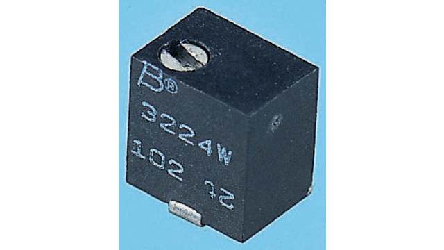 1 mΩ, Surface Mount Trimmer Potentiometer, J-Hook 0.25 W Top Adjust Bourns, 3224 | 3224W-1-105E