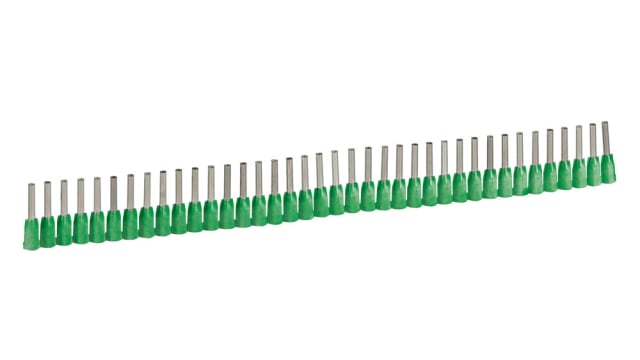 Legrand, Starfix Insulated Crimp Bootlace Ferrule, 8 mm Pin Length, 1.1 mm Pin Diameter, Green | 0 376 60
