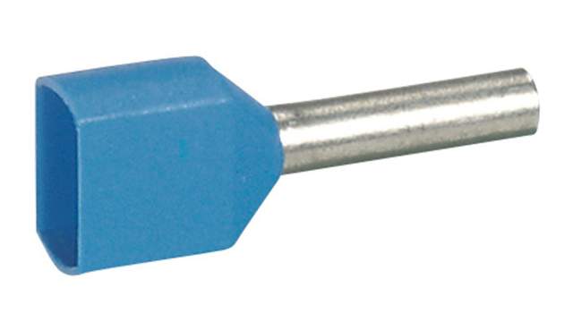 Legrand, Starfix Insulated Crimp Bootlace Ferrule, 8 mm Pin Length, 2.1 mm Pin Diameter, Blue | 0 376 87
