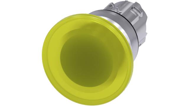 Siemens SIRIUS ACT Series Yellow Momentary Push Button Head, 22 mm Cutout, IP66, IP67, IP69K | 3SU1051-1BD30-0AA0