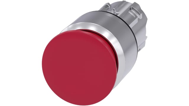 Siemens SIRIUS ACT Series Red Latching Push Button Switch, 22 mm Cutout, IP66, IP67, IP69K | 3SU1050-1AA20-0AA0