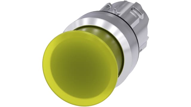 Siemens SIRIUS ACT Series Yellow Momentary Push Button Switch, 22 mm Cutout, IP69K, IP66, IP67 | 3SU1051-1AD30-0AA0
