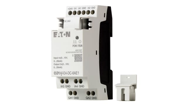 Eaton EasyE4 Series Logic Module, 24 V dc Supply, Analogue Output, 4-Input, Analogue Input | 197223 EASY-E4-DC-6AE1
