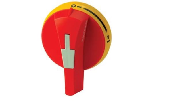 Socomec Red, Yellow Rotary Handle, 88 mm, 1484 Series | 14841111