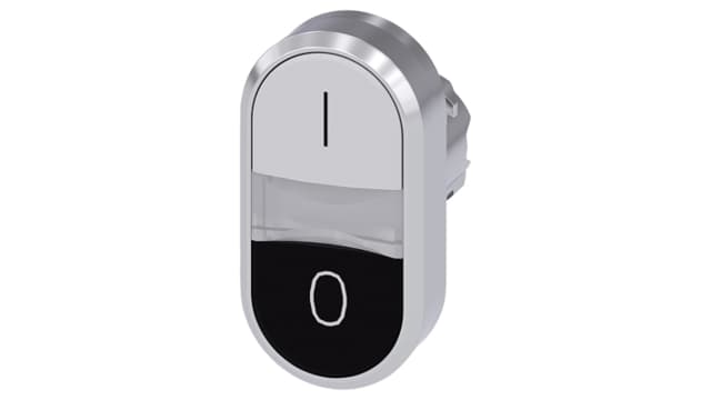 Siemens SIRIUS ACT Series White, Black Momentary Push Button Head, 22 mm Cutout, IP67, IP69K, IP66 | 3SU1051-3AB61-0AK0