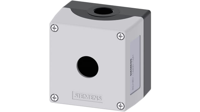 Siemens Grey Metal SIRIUS ACT 3SU18 Push Button Enclosure - 22 mm Diameter | 3SU1851-1AA00-1AA1