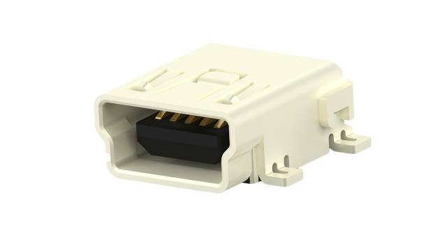 TE Connectivity Right Angle, Surface Female- 1 Port Type Mini USB Type B USB Connector USB 2.0 | 1734035-1