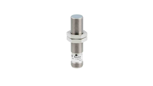 Baumer Inductive Threaded Barrel Proximity Sensor, M12, 6 mm Detection, IO-Link, 8 → 36 V dc | IR12.D06L-F50.GP1I.7BF