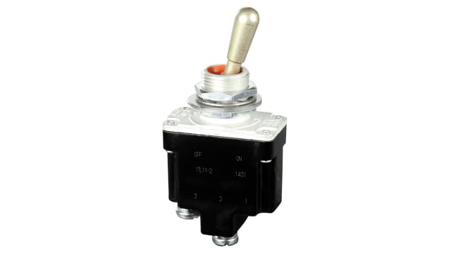 Honeywell Toggle Switch, Bushing Mount, (On)-Off, SPST, Screw Terminal, 125V ac | 1TL1-6