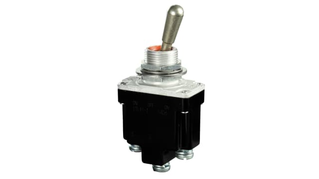 Honeywell Toggle Switch, Bushing Mount, (On)-Off-(On), SPDT, Screw Terminal, 125V ac | 1TL1-7