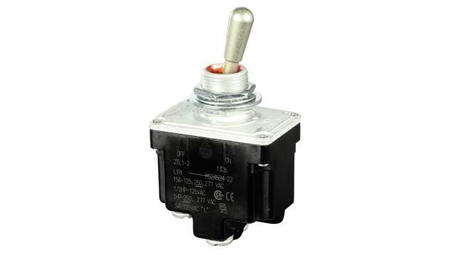 Honeywell Toggle Switch, Bushing Mount, (On)-Off, DPST, Screw Terminal, 125V ac | 2TL1-6