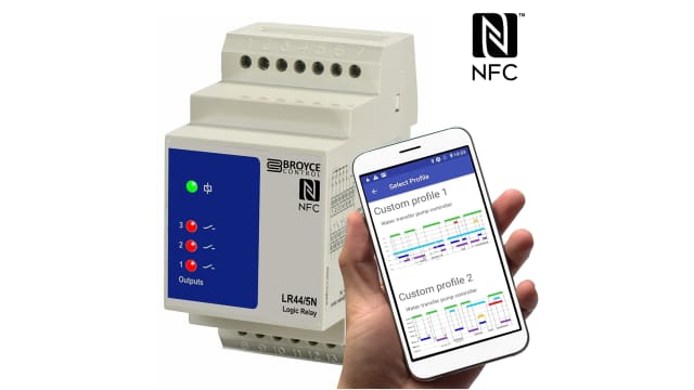 Broyce Control Voltage Monitoring Relay, 3PST, DIN Rail | LR44/5N 100-230V AC/DC