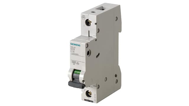 Siemens SENTRON SENTRON Miniature Circuit Breaker, 1-Pole, 16 A, Type B, 400 V ac AC, 72 V DC, 6 kA Breaking Capacity | 5SL6116-6