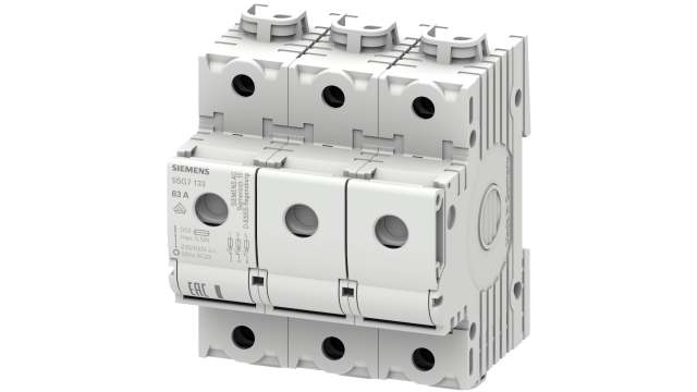 Siemens 63A Bottle Fuse Holder, 3P, 400V ac | 5SG7133