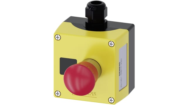 Siemens SIRIUS ACT 3SU18 Series Twist Release Emergency Stop Push Button, Surface Mount, 2NC, IP66, IP67, IP69 | 3SU1851-0NB10-4GB2