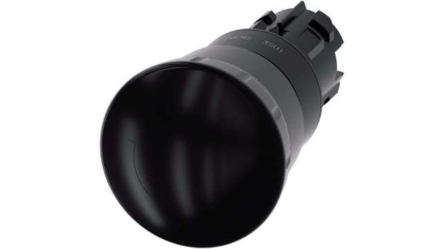 Siemens SIRIUS ACT Series Black Latching Push Button Head, 22 mm Cutout, IP66, IP67, IP69K | 3SU1000-1HB10-0AA0