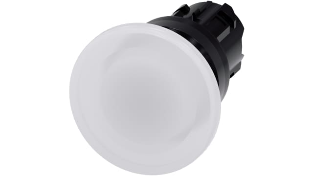 Siemens SIRIUS ACT Series White Momentary Push Button Head, 22 mm Cutout, IP69K, IP67, IP66 | 3SU1001-1BD60-0AA0