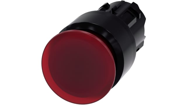 Siemens SIRIUS ACT Series Red Latching Push Button Head, 22 mm Cutout, IP66, IP67, IP69K | 3SU1001-1AA20-0AA0