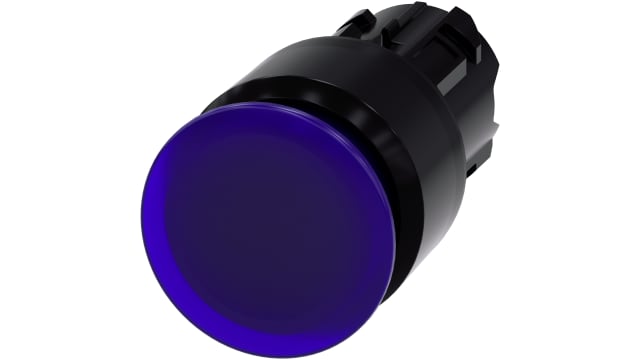 Siemens SIRIUS ACT Series Blue Latching Push Button Head, 22 mm Cutout, IP66, IP67, IP69K | 3SU1001-1AA50-0AA0