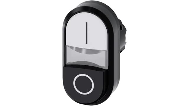Siemens SIRIUS ACT Series Black, White Momentary Push Button Head, 22 mm Cutout, IP66, IP67, IP69K | 3SU1001-3BB61-0AK0