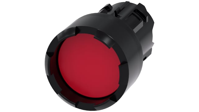 Siemens SIRIUS ACT Series Red Momentary Push Button Head, 22 mm Cutout, IP66, IP67, IP69K | 3SU1000-0DB20-0AA0