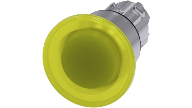 Siemens SIRIUS ACT Series Yellow Latching Push Button Head, 22 mm Cutout, IP66, IP67, IP69K | 3SU1051-1BA30-0AA0