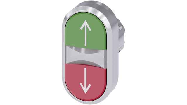 Siemens SIRIUS ACT Series Red, Green Momentary Push Button Head, 22 mm Cutout, IP69K, IP66, IP67 | 3SU1051-3AB42-0AN0