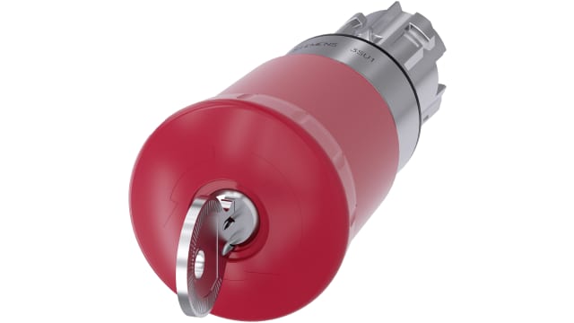 Siemens SIRIUS ACT 3SU10 Series, Key Release, Emergency Stop Push Button Head | 3SU1050-1HN20-0AA0