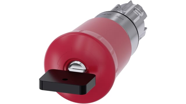 Siemens SIRIUS ACT 3SU10 Series, Key Release, Emergency Stop Push Button Head 40 mm Diameter | 3SU1050-1HV20-0AA0