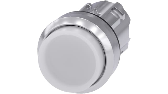 Siemens SIRIUS ACT Series White Momentary Push Button Head, 22 mm Cutout, IP66, IP67, IP69K | 3SU1051-0BB60-0AA0