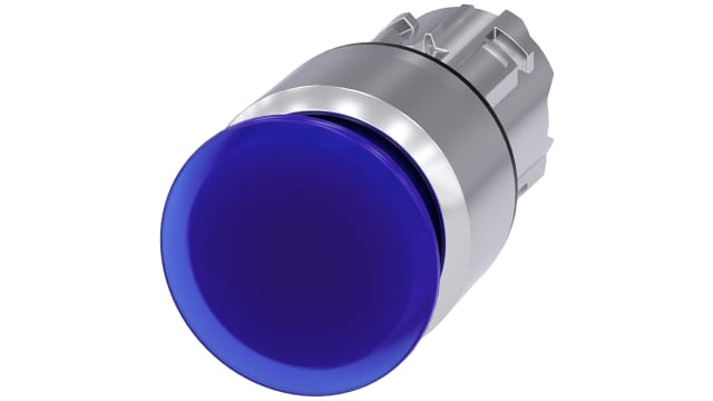 Siemens 3SU1 Series Blue Latching Push Button Head, 22 mm Cutout, IP69K, IP67, IP66 | 3SU1051-1AA50-0AA0