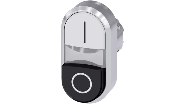 Siemens SIRIUS ACT Series Black, White Momentary Push Button Head, 22 mm Cutout, IP66, IP67, IP69K | 3SU1050-3BB61-0AK0