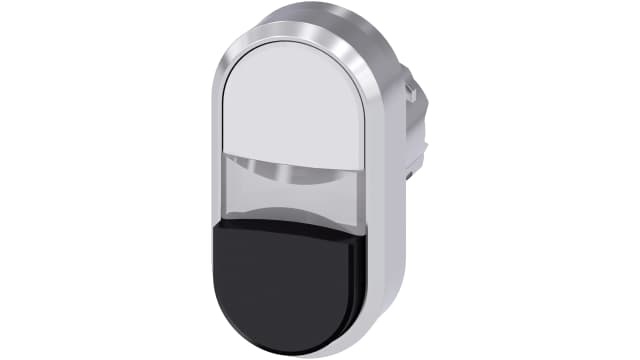 Siemens SIRIUS ACT Series Black, White Momentary Push Button Switch, 22 mm Cutout, IP66, IP67, IP69K | 3SU1051-3BB61-0AA0