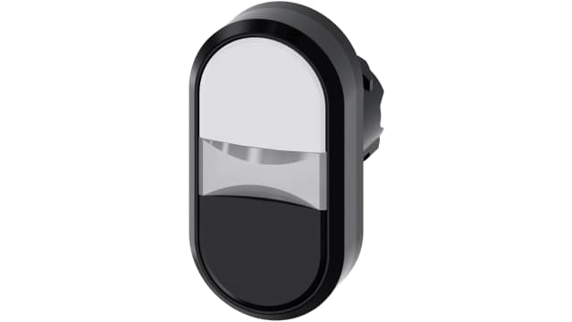 Siemens SIRIUS ACT Series Black, White Momentary Push Button Switch, 22 mm Cutout, IP66, IP67, IP69K | 3SU1001-3AB61-0AA0