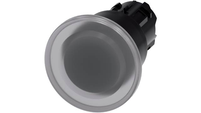 Siemens 3SU1 Series Clear Latching Push Button Head, 22 mm Cutout, IP66, IP67, IP69K | 3SU1001-1BA70-0AA0