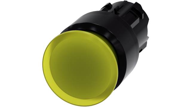 Siemens SIRIUS ACT Series Yellow Latching Push Button Head, 22 mm Cutout, IP66, IP67, IP69K | 3SU1001-1AA30-0AA0