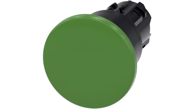 Siemens SIRIUS ACT Series Green Latching Push Button Head, 22 mm Cutout, IP67, IP69K, IP66 | 3SU1000-1BA40-0AA0