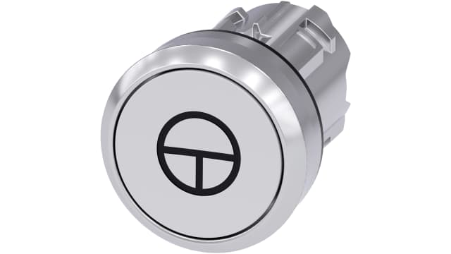Siemens SIRIUS ACT Series White Momentary Push Button Head, 22 mm Cutout, IP69K, IP67, IP66 | 3SU1050-0AB60-0AB0