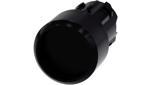 Siemens 3SU1 Series Black Momentary Push Button Head, 22 mm Cutout, IP69K, IP67, IP66 | 3SU1000-0CB10-0AA0