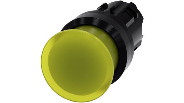 Siemens SIRIUS ACT Series Yellow Momentary Push Button Head, 22 mm Cutout, IP66, IP67, IP69K | 3SU1001-1AD30-0AA0