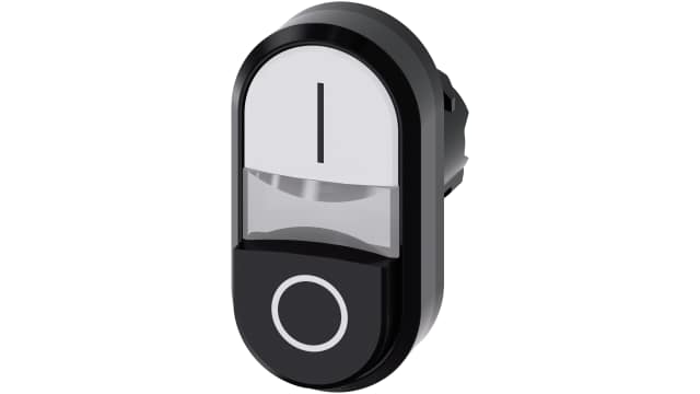 Siemens SIRIUS ACT Series Black, White Momentary Push Button Head, 22 mm Cutout, IP66, IP67, IP69K | 3SU1000-3BB61-0AK0