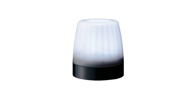 Patlite NE-A Series White Steady Beacon, 12 V dc, 24 V dc, Surface Mount, LED Bulb, IP67 | NE-M1ANN-M