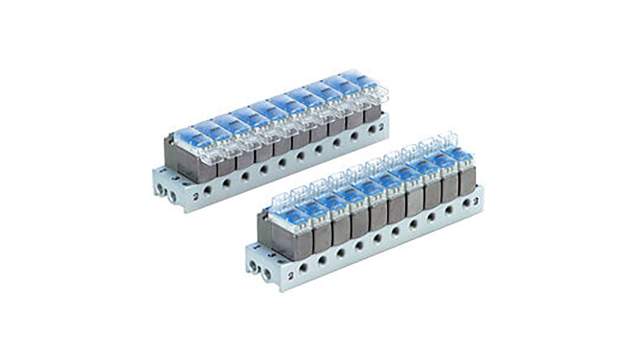 SMC V100 series 6 station Metric Manifold | VV100-S41-06-M5