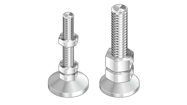 Bosch Rexroth M12 Thread Steel Adjustable Foot 10 to 8 mm² Groove | 3842529025